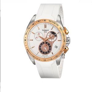 Tissot White Rose Gold Men’s Chrono Sport Watch